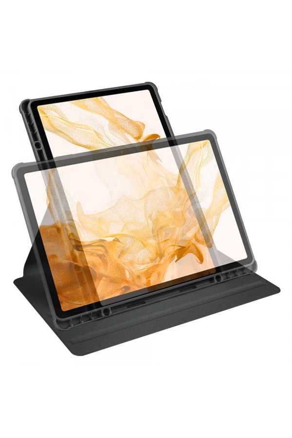 Galaxy Tab S10 Plus Kılıf Zore Termik Kalem Bölmeli Dönebilen Standlı Kılıf