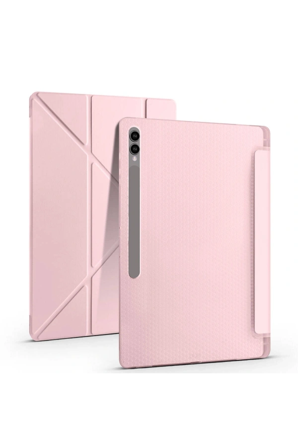 Galaxy Tab S10 Ultra Kılıf Zore Tri Folding Kalem Bölmeli Standlı Kılıf