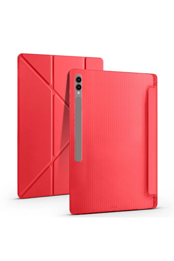 Galaxy Tab S10 Ultra Kılıf Zore Tri Folding Kalem Bölmeli Standlı Kılıf