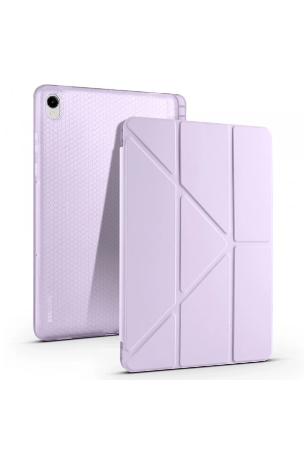 Galaxy Tab S11 Kılıf Zore Tri Folding Kalem Bölmeli Standlı Kılıf