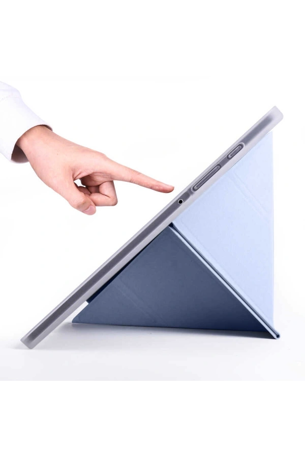 Galaxy Tab S6 Lite P610 Kılıf Zore Tri Folding Kalem Bölmeli Standlı Kılıf