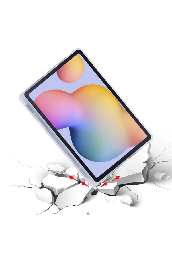 Galaxy Tab S6 Lite P610 Kılıf Zore Tri Folding Kalem Bölmeli Standlı Kılıf