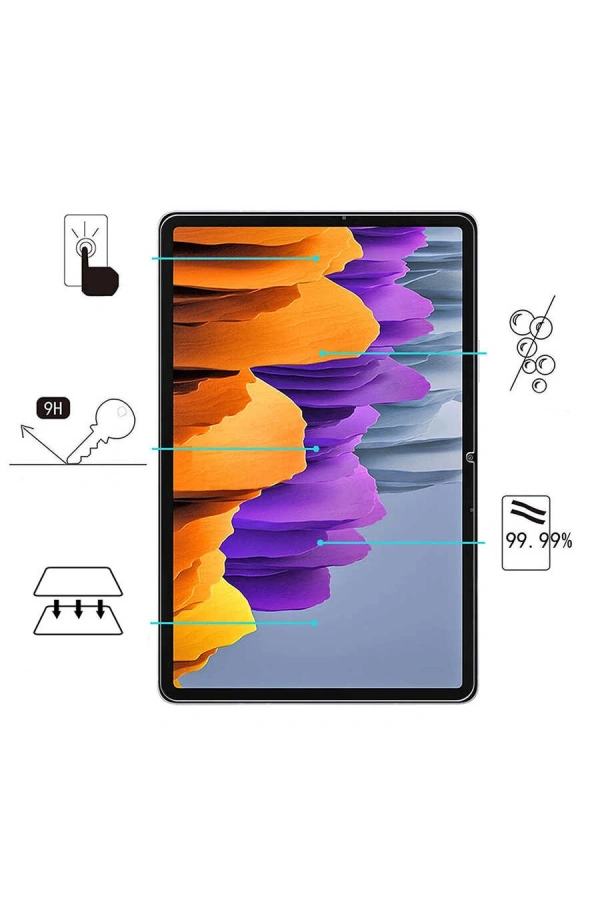 Galaxy Tab S7 Plus T970 Zore Tablet Temperli Cam Ekran Koruyucu