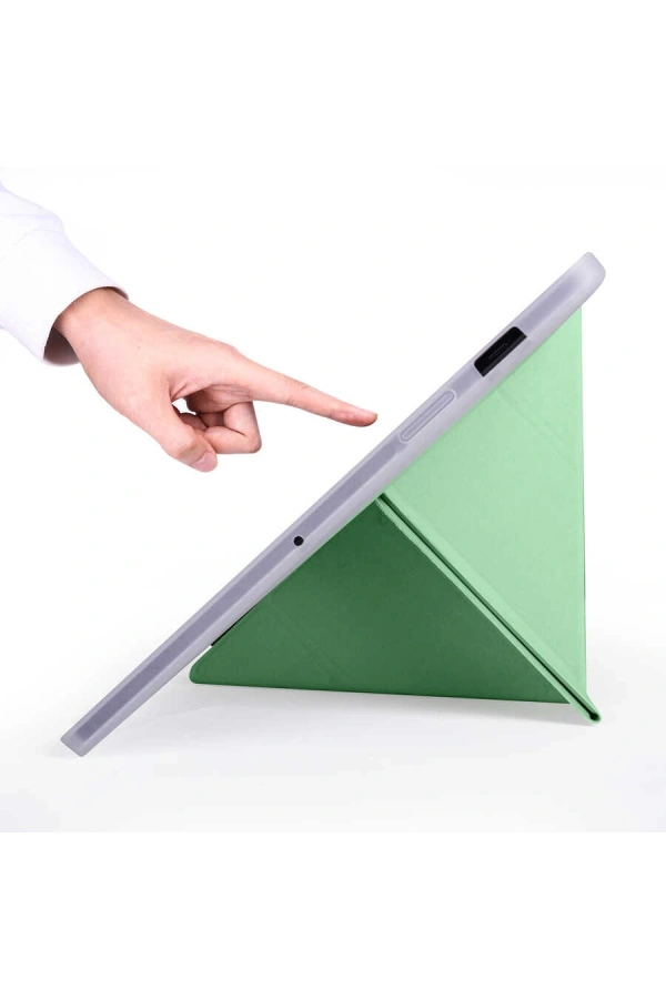 Galaxy Tab S7 T870 Kılıf Zore Tri Folding Kalem Bölmeli Standlı Kılıf