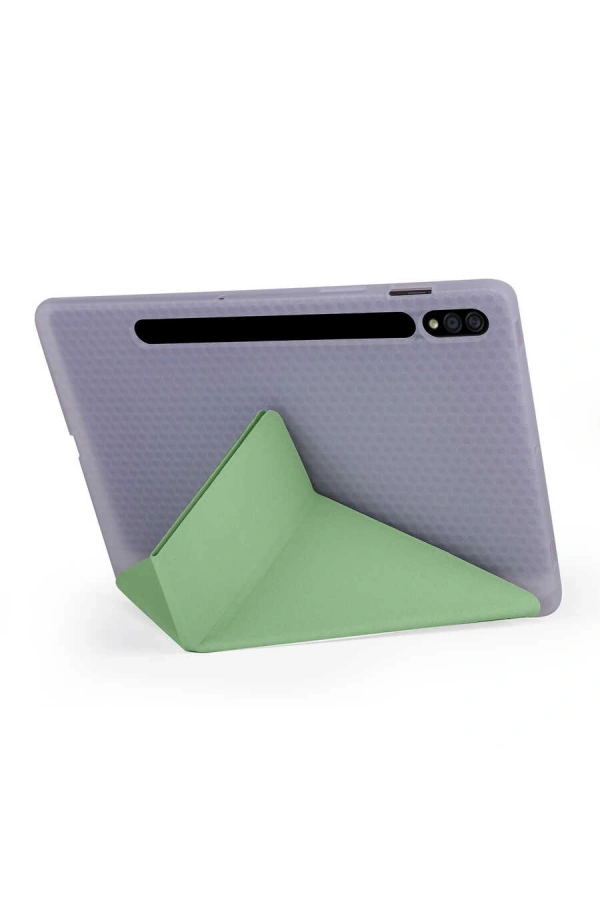 Galaxy Tab S7 T870 Kılıf Zore Tri Folding Kalem Bölmeli Standlı Kılıf