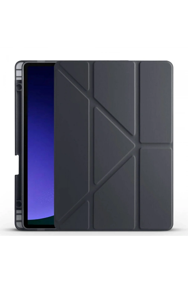 Galaxy Tab S9 FE Kılıf Zore Tri Folding Kalem Bölmeli Standlı Kılıf