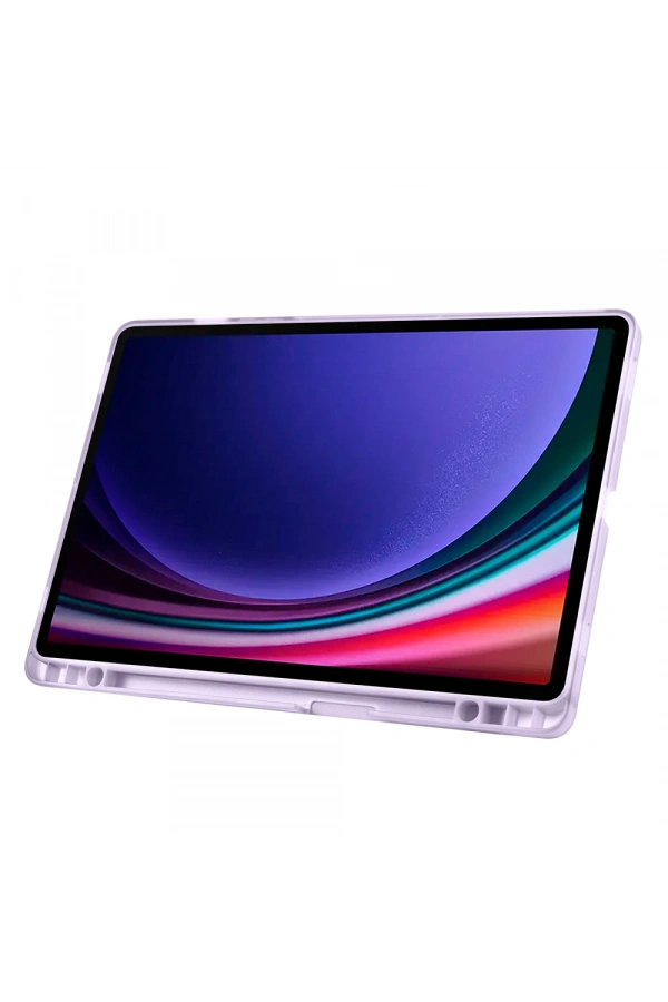 Galaxy Tab S9 FE Kılıf Zore Tri Folding Kalem Bölmeli Standlı Kılıf