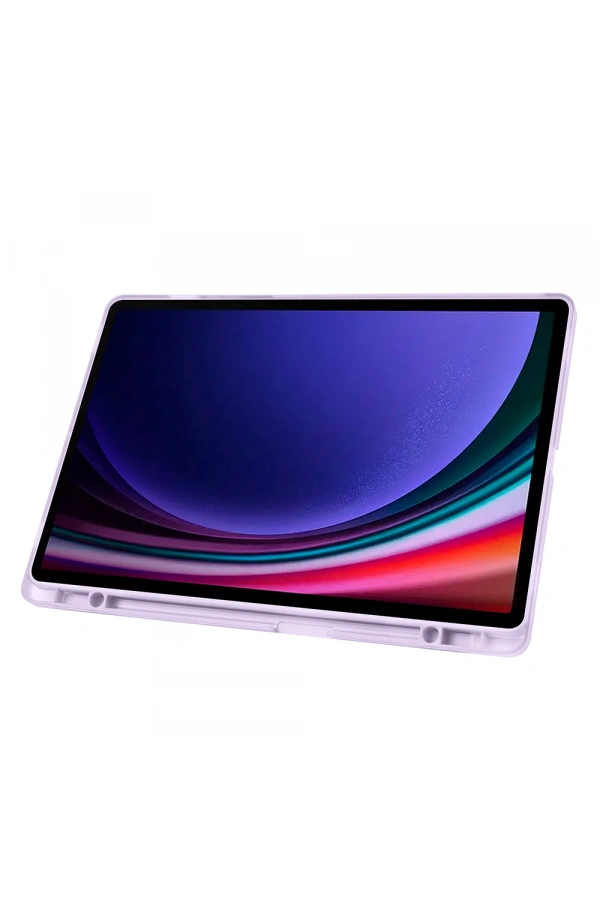 Galaxy Tab S9 FE Plus Kılıf Zore Tri Folding Kalem Bölmeli Standlı Kılıf