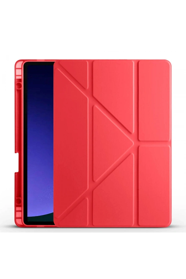 Galaxy Tab S9 Kılıf Zore Tri Folding Kalem Bölmeli Standlı Kılıf