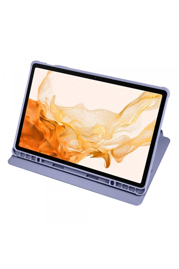 Galaxy Tab S9 Plus Kılıf Zore Termik Kalem Bölmeli Dönebilen Standlı Kılıf