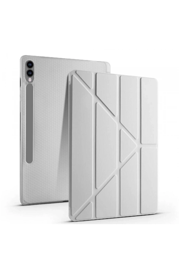 Galaxy Tab S9 Plus Kılıf Zore Tri Folding Kalem Bölmeli Standlı Kılıf