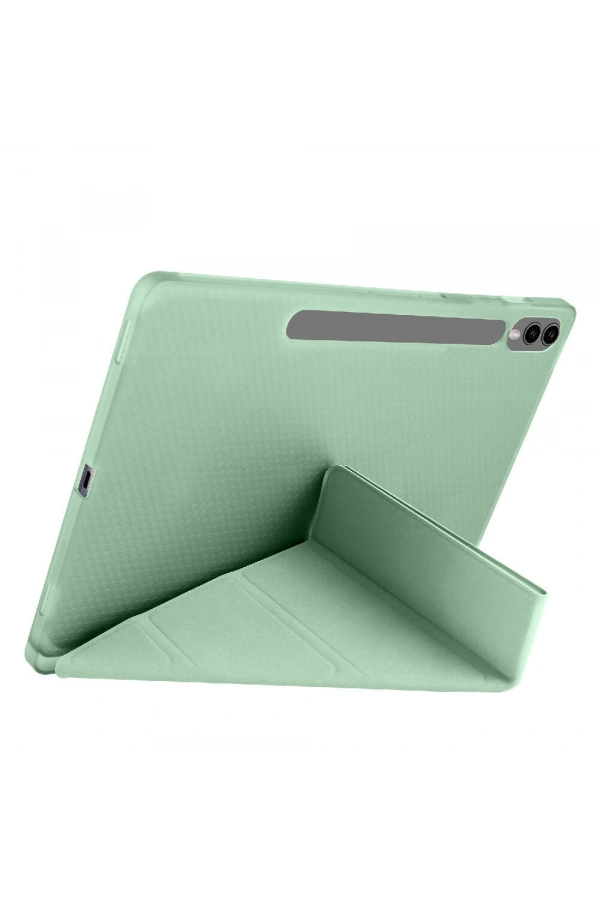 Galaxy Tab S9 Plus Kılıf Zore Tri Folding Kalem Bölmeli Standlı Kılıf
