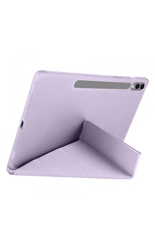 Galaxy Tab S9 Plus Kılıf Zore Tri Folding Kalem Bölmeli Standlı Kılıf
