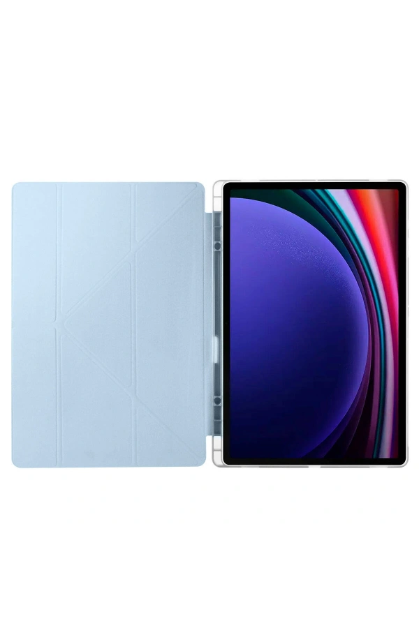 Galaxy Tab S9 Ultra Kılıf Zore Tri Folding Kalem Bölmeli Standlı Kılıf