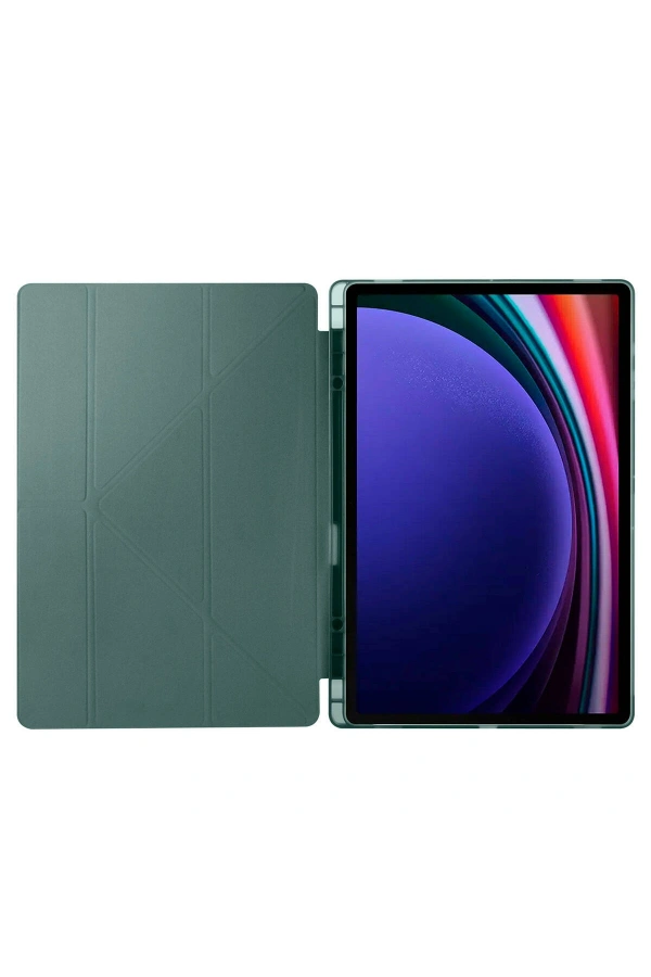 Galaxy Tab S9 Ultra Kılıf Zore Tri Folding Kalem Bölmeli Standlı Kılıf
