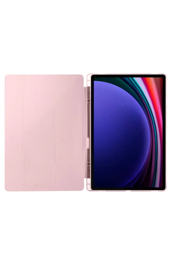 Galaxy Tab S9 Ultra Kılıf Zore Tri Folding Kalem Bölmeli Standlı Kılıf