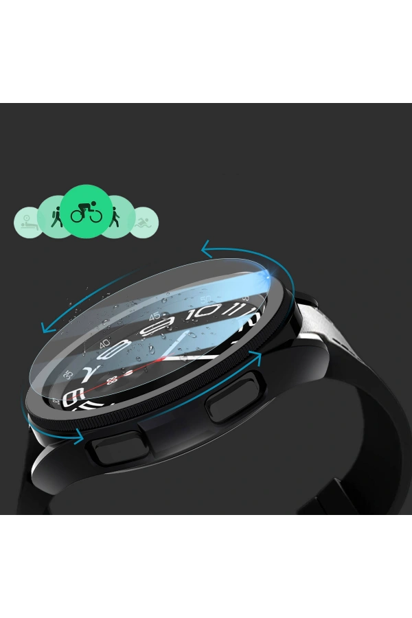 Galaxy Watch 6 Classic 43mm Sert PC Kasa ve Ekran Koruyucu Zore Watch Gard 29