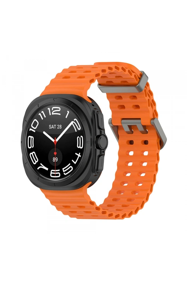 Galaxy Watch Ultra 47mm Zore KRD-118 Tırtıklı Tasarım Silikon Kordon