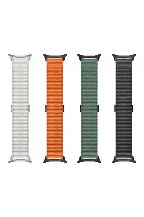 ​​Galaxy Watch Ultra 47mm Zore KRD-120 Naylon Kumaş Hasır Örgülü Kordon