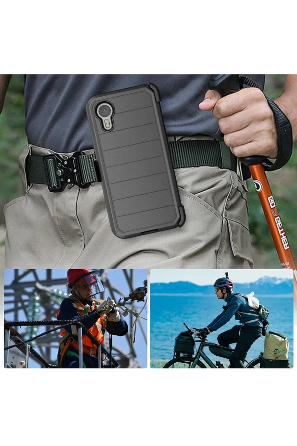Galaxy XCover7 Pro Kılıf Zore Double Clip Kapak