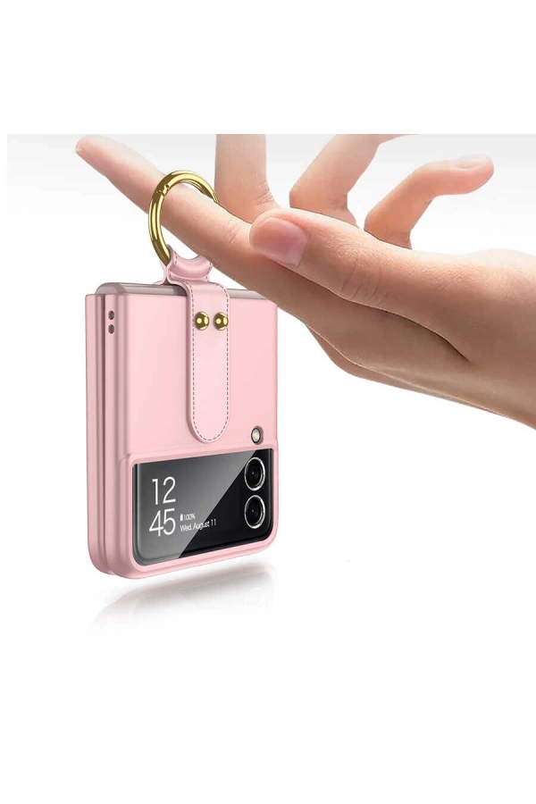 Galaxy Z Flip 3 Kılıf Zore Flip Ring Kıpta Kapak