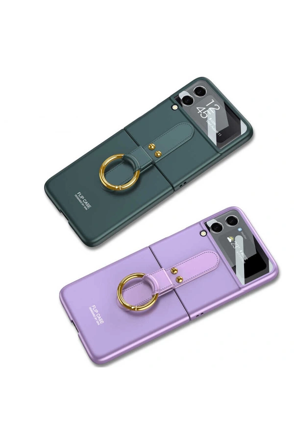 Galaxy Z Flip 3 Kılıf Zore Flip Ring Kıpta Kapak