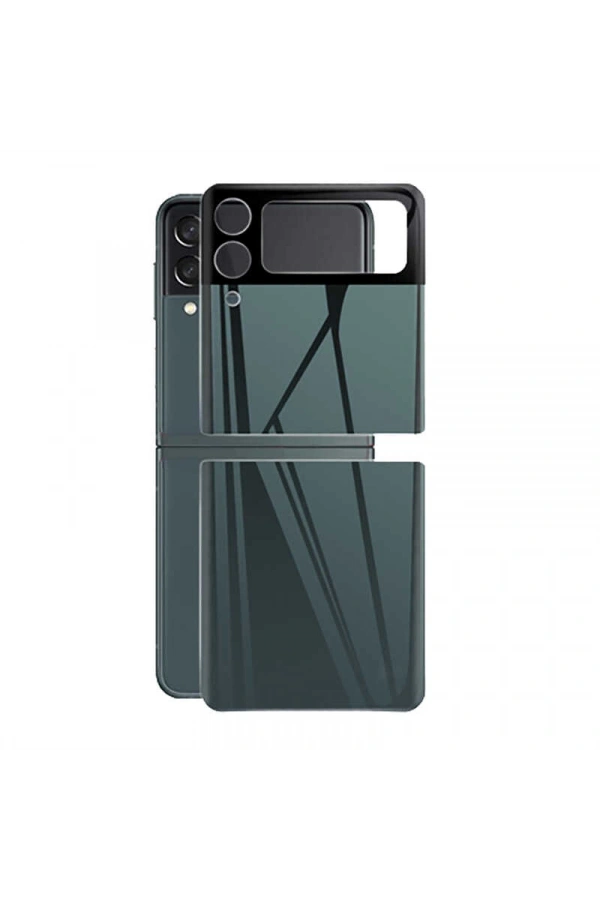 Galaxy Z Flip 3 Zore 3D Standart 2 in 1 Arka Koruyucu