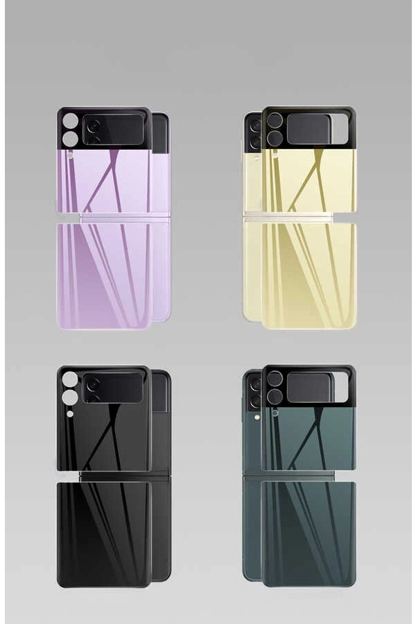 Galaxy Z Flip 3 Zore 3D Standart 2 in 1 Arka Koruyucu