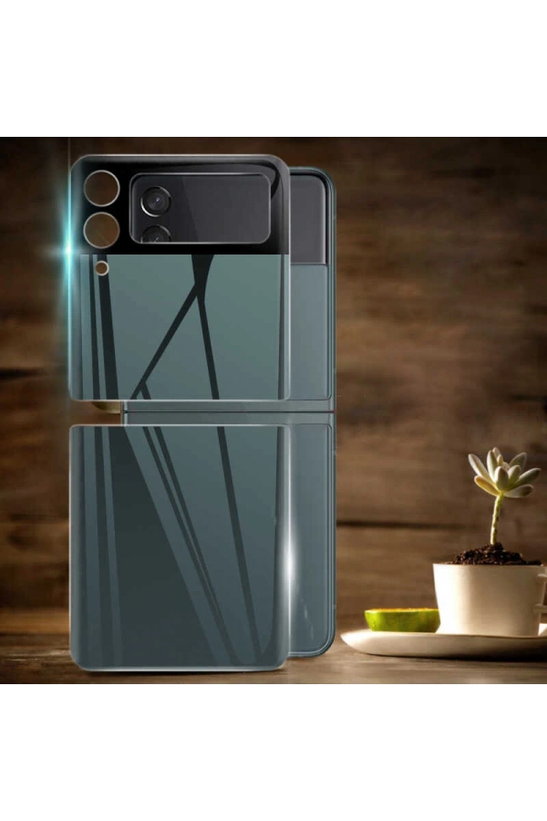 Galaxy Z Flip 3 Zore 3D Standart 2 in 1 Arka Koruyucu