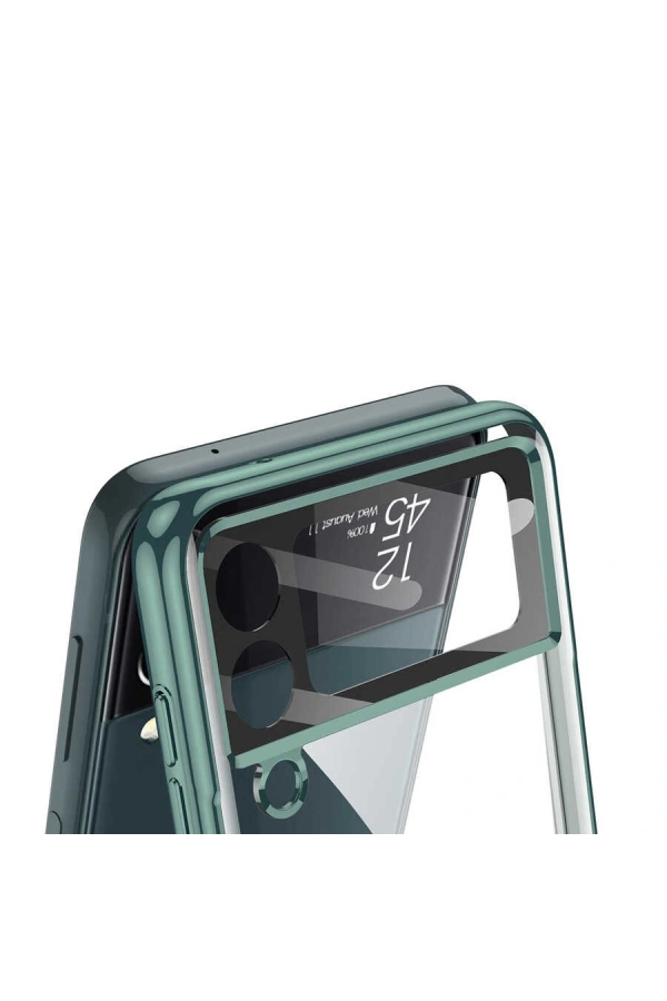 Galaxy Z Flip 4 Kılıf Zore Kıpta Lensli Kapak