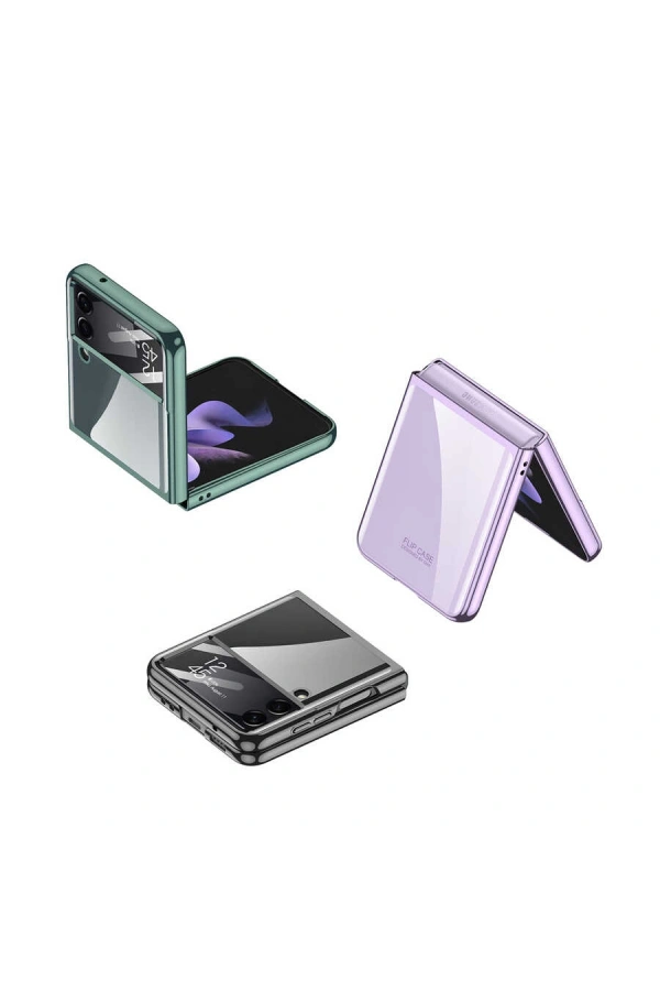 Galaxy Z Flip 4 Kılıf Zore Kıpta Lensli Kapak