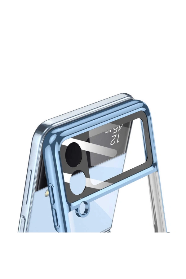 Galaxy Z Flip 4 Kılıf Zore Kıpta Yüzüklü Lens Korumalı Kapak