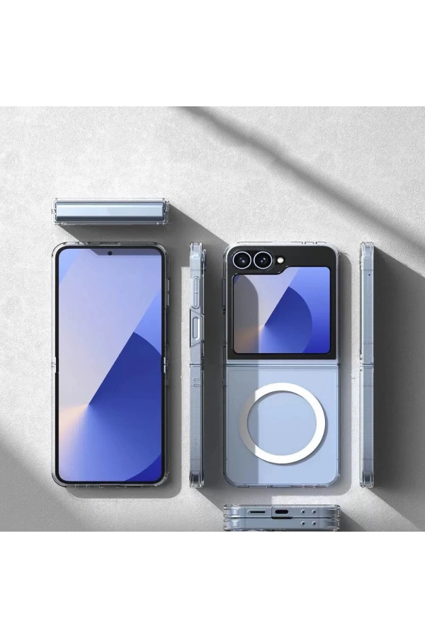 Galaxy Z Flip 6 Kılıf Kamera Korumalı M-safe Sert PC Zore Porto Kapak