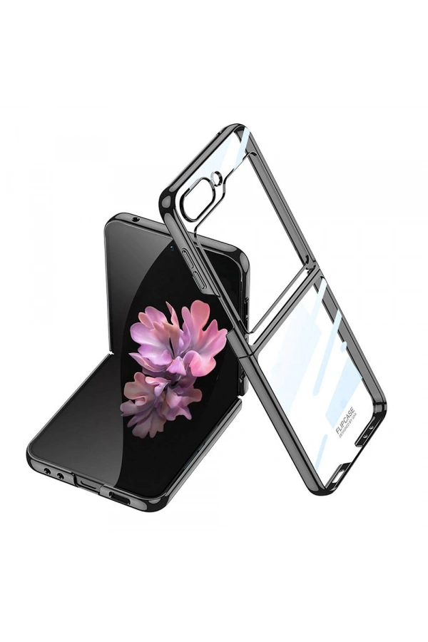 Galaxy Z Flip 6 Kılıf Zore Full Camlı Kıpta Kapak