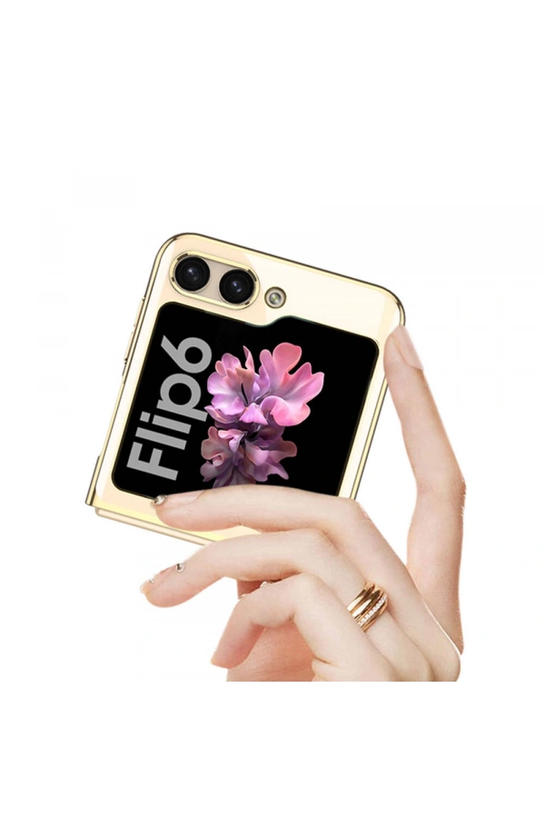 Galaxy Z Flip 6 Kılıf Zore Full Camlı Kıpta Kapak