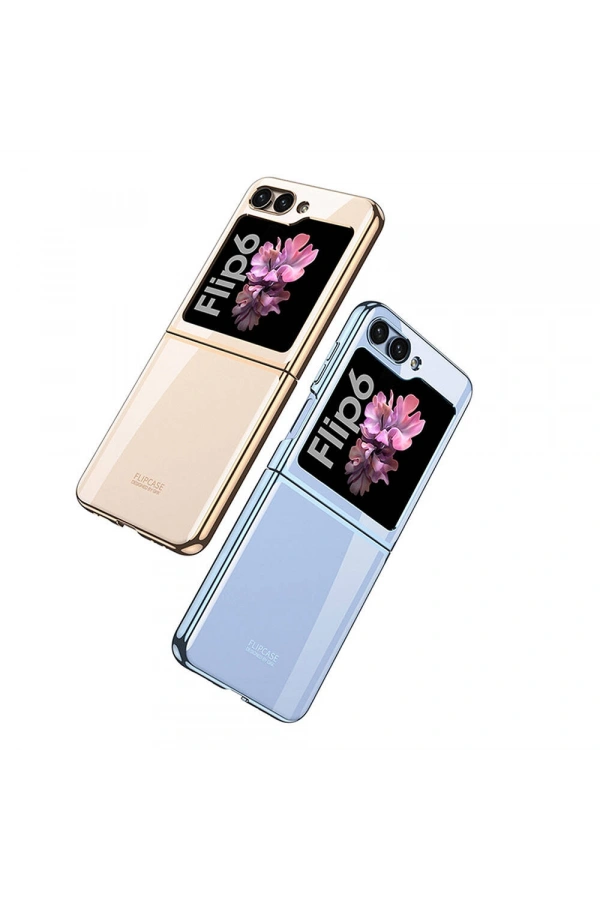 Galaxy Z Flip 6 Kılıf Zore Full Camlı Kıpta Kapak