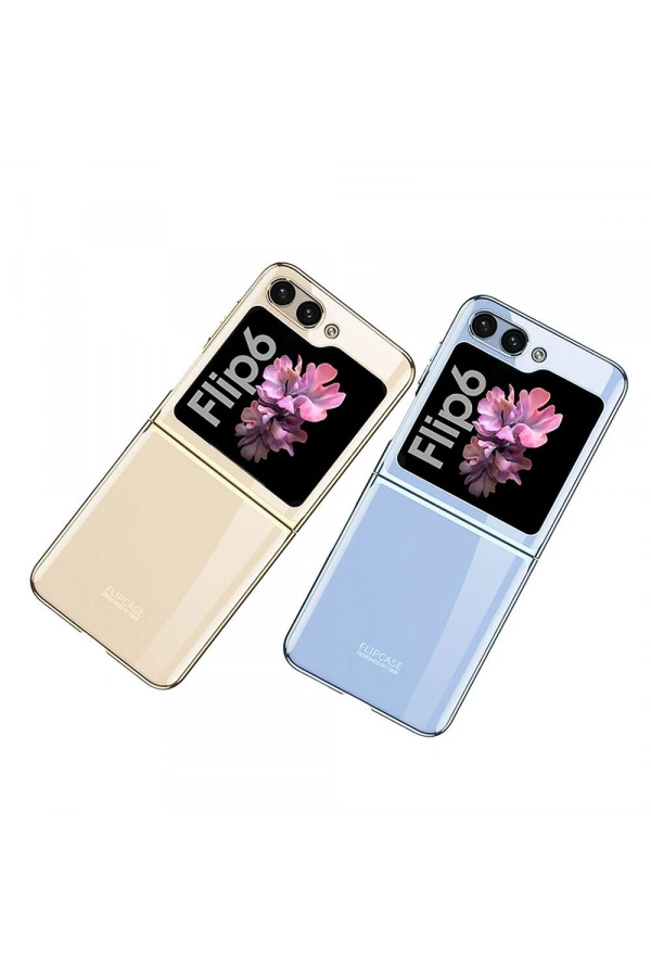 Galaxy Z Flip 6 Kılıf Zore Full Camlı Kıpta Kapak