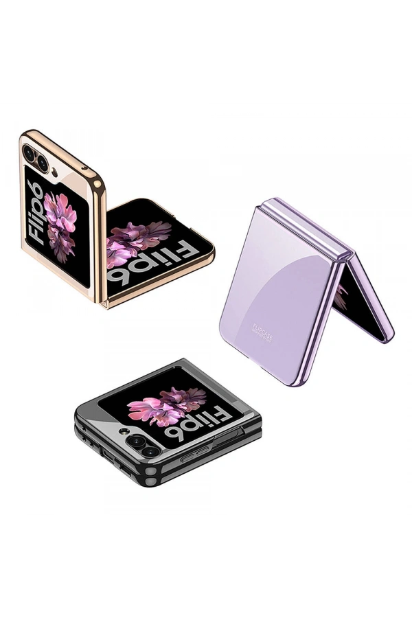 Galaxy Z Flip 6 Kılıf Zore Full Camlı Kıpta Kapak