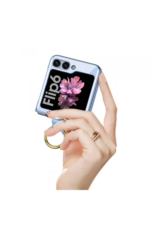 Galaxy Z Flip 6 Kılıf Zore Yüzüklü Kıpta Kapak