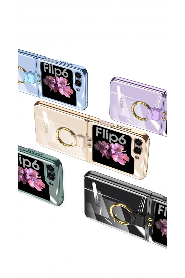 Galaxy Z Flip 6 Kılıf Zore Yüzüklü Kıpta Kapak