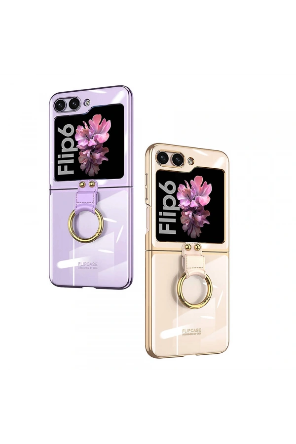 Galaxy Z Flip 6 Kılıf Zore Yüzüklü Kıpta Kapak