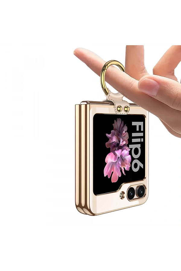 Galaxy Z Flip 6 Kılıf Zore Yüzüklü Kıpta Kapak