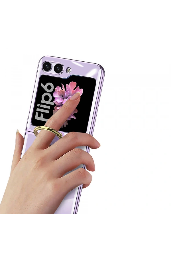Galaxy Z Flip 6 Kılıf Zore Yüzüklü Kıpta Kapak