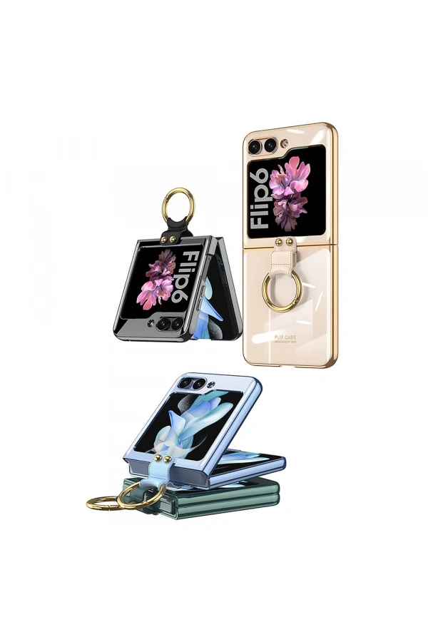 Galaxy Z Flip 6 Kılıf Zore Yüzüklü Kıpta Kapak