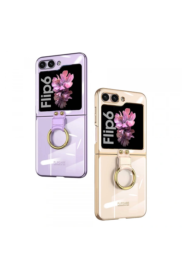 Galaxy Z Flip 6 Kılıf Zore Yüzüklü Kıpta Kapak