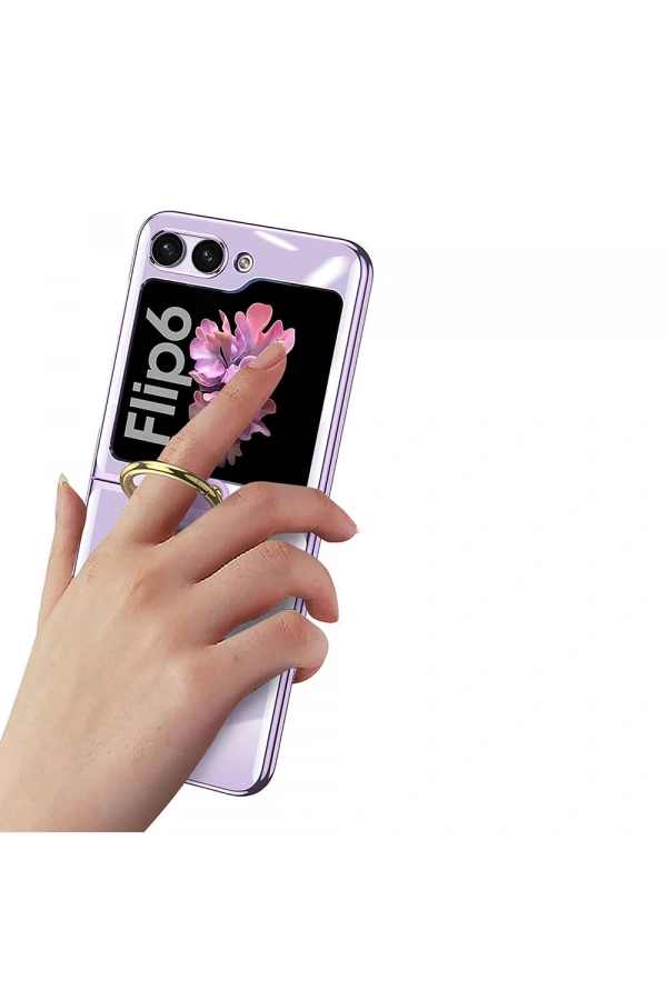 Galaxy Z Flip 6 Kılıf Zore Yüzüklü Kıpta Kapak