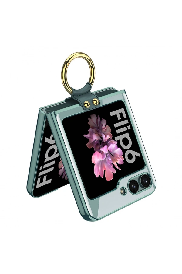 Galaxy Z Flip 6 Kılıf Zore Yüzüklü Kıpta Kapak