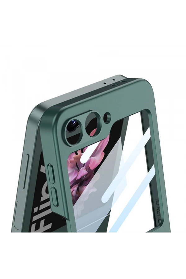 Galaxy Z Flip 6 Kılıf Zore Z Harfli Yüzüklü Kıpta Kapak