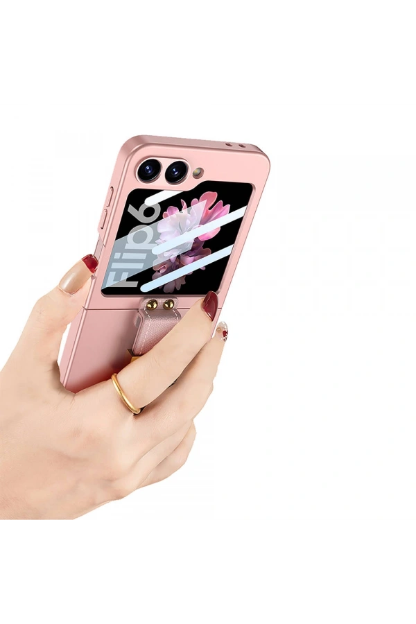 Galaxy Z Flip 6 Kılıf Zore Z Harfli Yüzüklü Kıpta Kapak