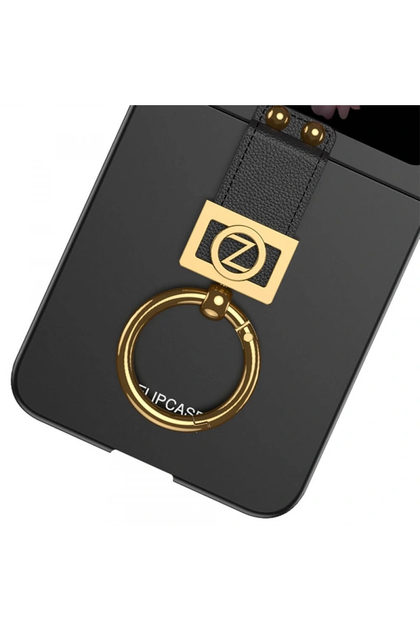 Galaxy Z Flip 6 Kılıf Zore Z Harfli Yüzüklü Kıpta Kapak